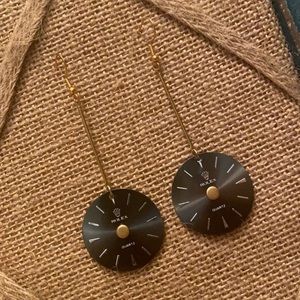 Up-cycled, Vintage, Watch Face, Brass Earrings by whisperedHEART